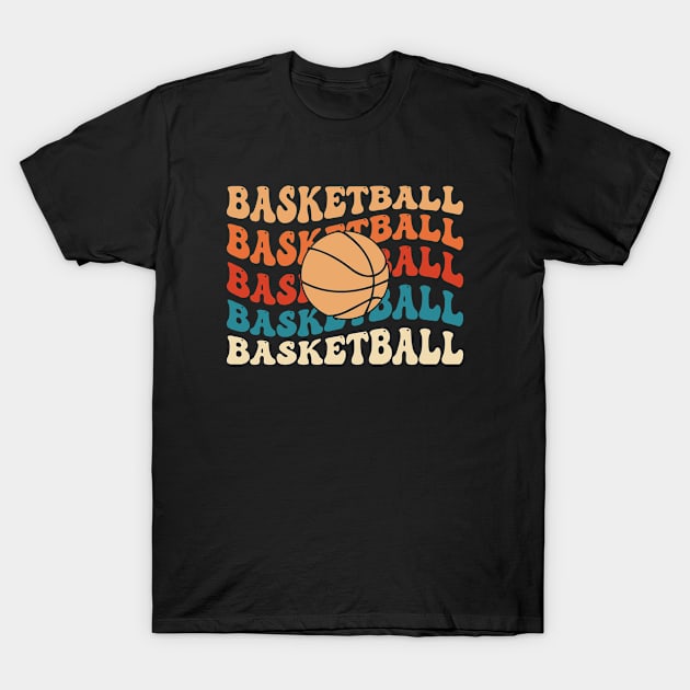 Vintage Basketball Vibes: Retro Hoops Design T-Shirt by OnyxBlackStudio